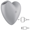 Vibrační stimulátor Cutie Heart nabídne díky 2 dobíjecím motorkům silný výkon.