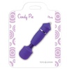 Balení fialového Candy Pie Plump vibrátoru s wand masážní hlavicí.