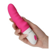 Růžový vibrátor Elys má zahnutou špičku na bod G a výběžek pro stimulaci klitorisu.