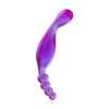 Oboustranné designové dildo krásné fialové barvy pro anální i vaginální stimulaci.