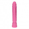 Růžové nevibrační XL dildo s penetrační délkou 21,5 cm a velkou přísavkou vespod.