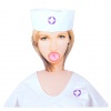 Realisticky natisknutá tvář a obleček sestřičky nafukovací panny My Perfect Nurse.