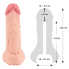 Tělový masturbátor ve tvaru penisu zakončený ženskými stydkými pysky. 