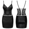 Černý set Felisita od značky Obsessive tvoří korzet a sexy sukně s detaily krajky.