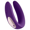 Dobíjecí partnerský vibrátor ze silikonu s jemně hedvábným povrchem ve fialové barvě s 10 druhy vibrací.