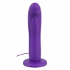 Fialové vibrační dildo s přísavkou a ovladačem Silicone Purple Vibe.