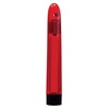 Červený pevný vibrátor s hladkým povrchem a multirychlostními vibracemi.