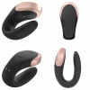 Dobíjecí vibrátor Satisfyer Double Love stimuluje klitoris i bod G zároveň a nabízí 10 vibračních módů.