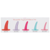 5 kusů barevných dilatátorů She-Ology v různých velikostech pro postupné uvolňování vaginálních svalů. 