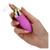 Růžové silikonové vibrační vajíčko s výstupky na povrchu Power Pocket Chris.