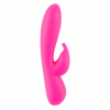 Růžový ohebný vibrátor Sweet Smile Rabbit pro stimulaci vaginy, bodu G a klitorisu současně.
