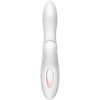 Dobíjecí vibrátor se stimulátorem klitorisu Satisfyer Pro G-spot Rabbit.