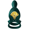 Zalo Bayek Smart vibrátor pro páry s erekčním kroužkem má krásnou smaragdově-zlatou barvu.