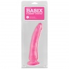 Basix Slim 7 - neonově růžové úzké dildo v balení.