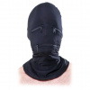 Černá maska na hlavu s otvory na zip pro oči a ústa Zipper Face.