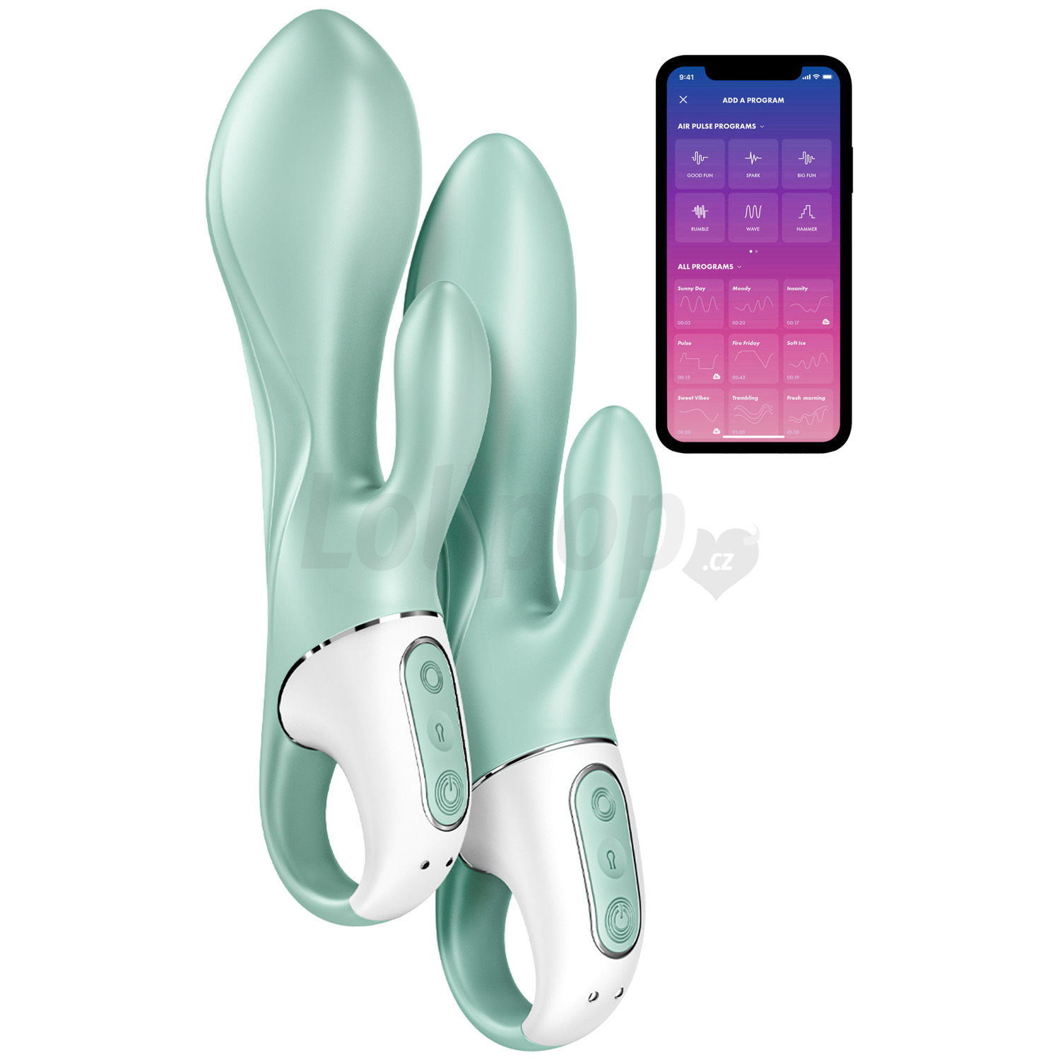 Levně Satisfyer Air Pump Bunny 5+ smart nafukovací vibrátor mint