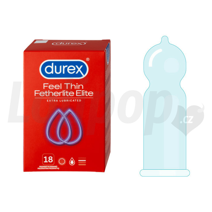 Levně Durex Feel Thin Extra lubrikované kondomy 18 ks