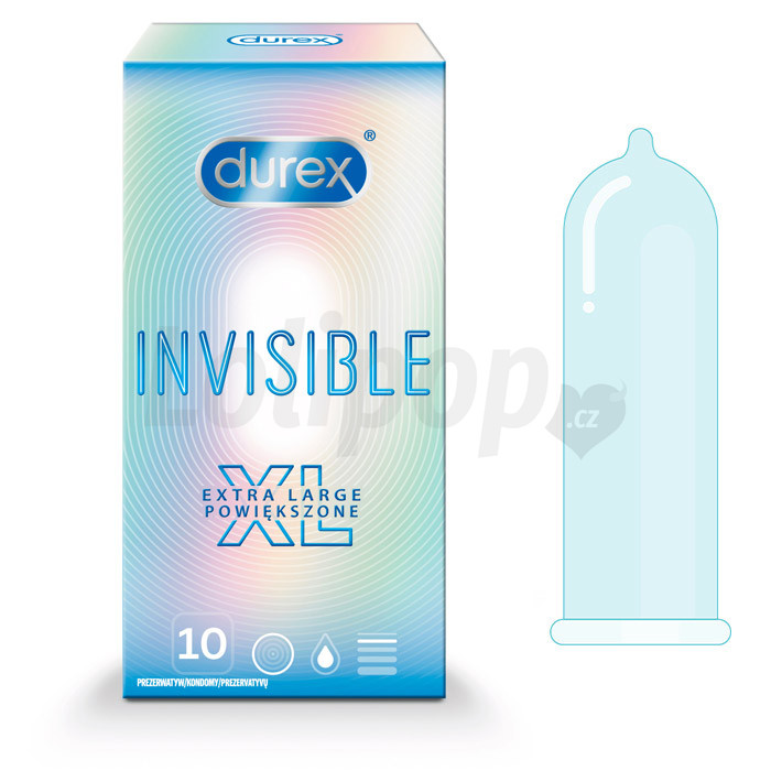 Levně Durex Invisible XL 10 pack