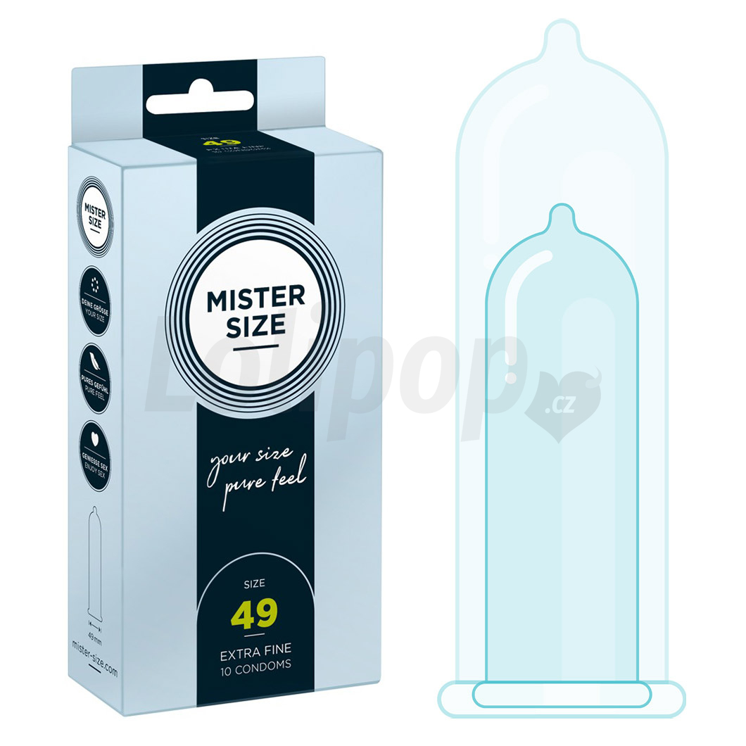 Levně Mister Size thin 49 mm kondomy tenké - 10 ks