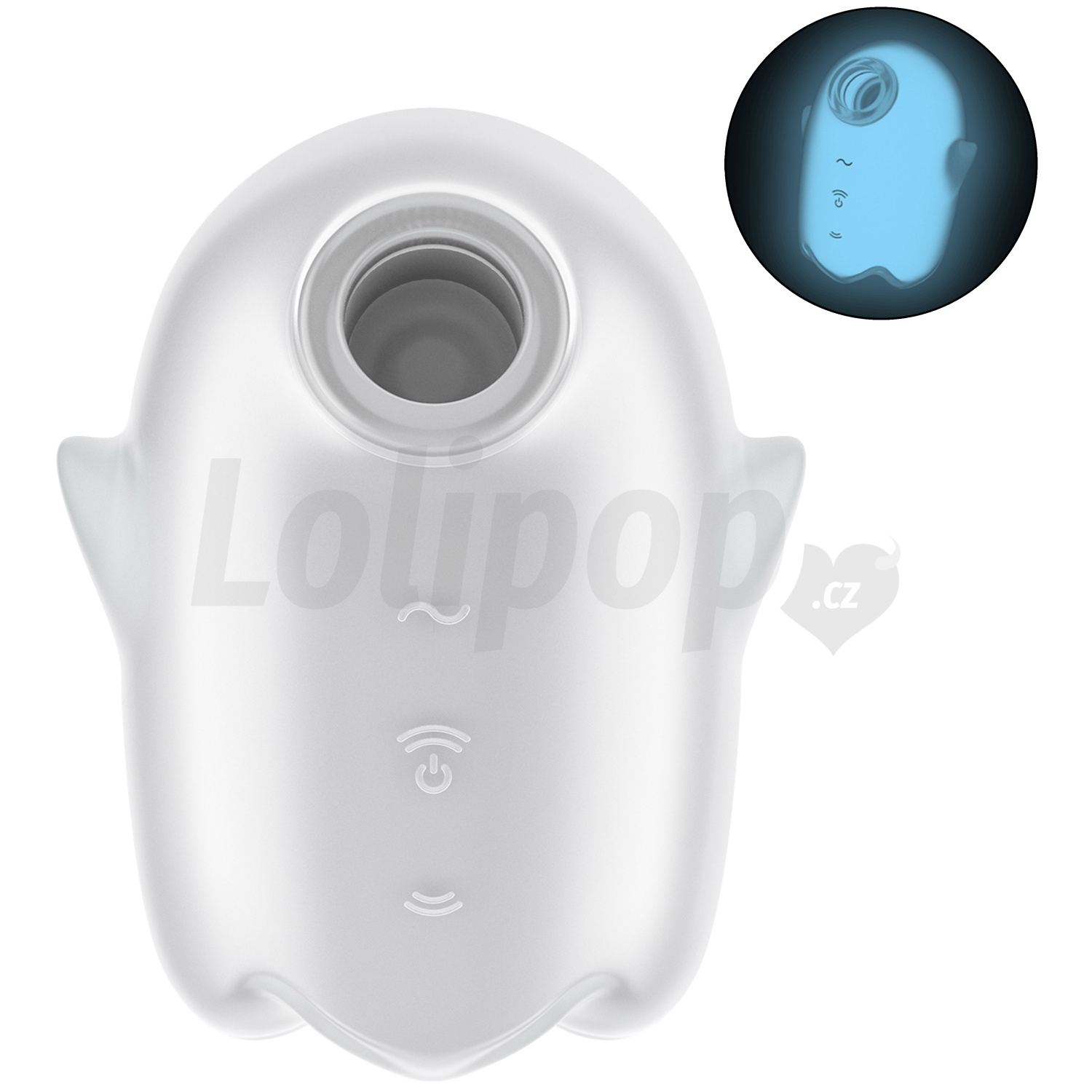 Levně Satisfyer Glowing Ghost svítící pulzační a vibrační stimulátor bílý