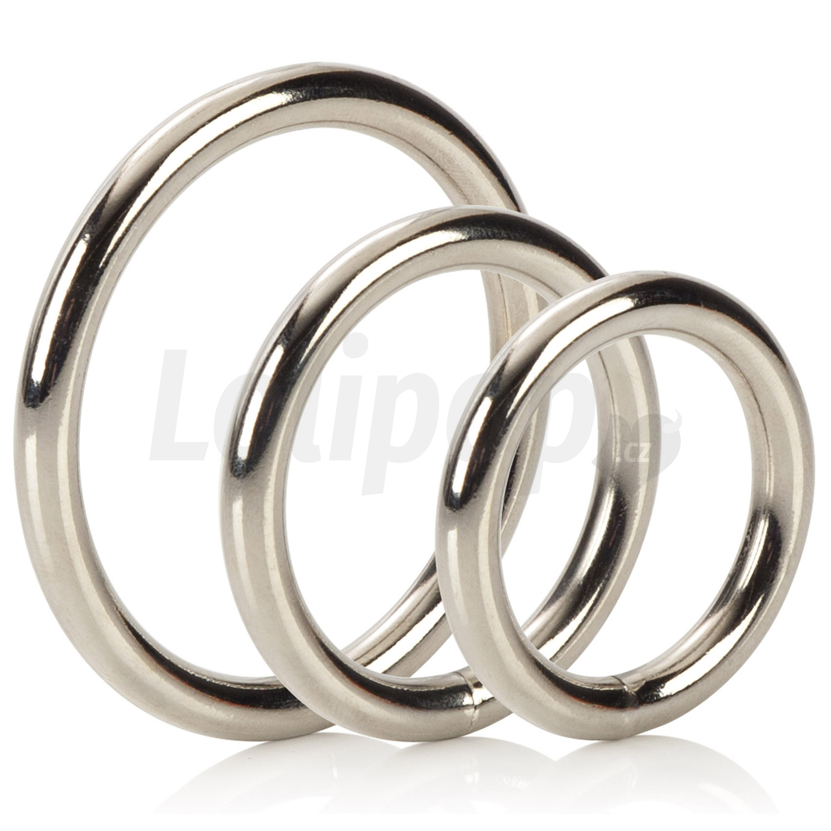 Levně Silver Ring set kovových kroužků 3 ks