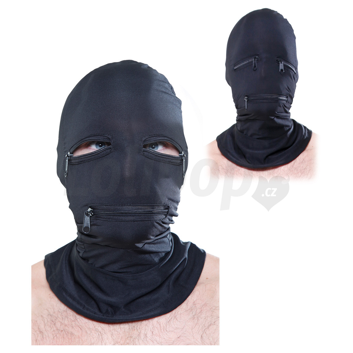 Levně Zipper Face maska se zipy přes oči a ústa