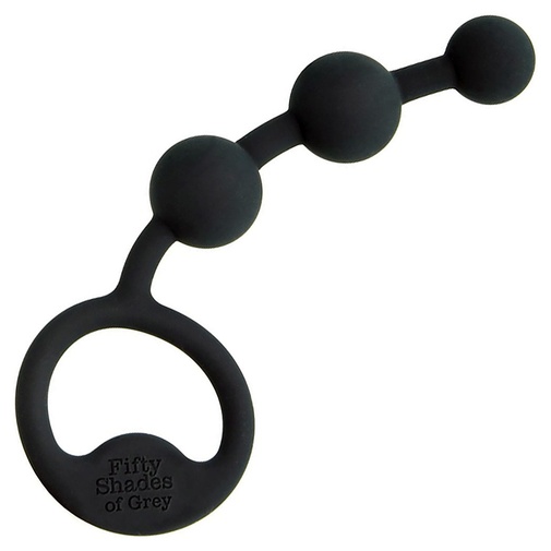 Černé anální kuličky ze silikonu.