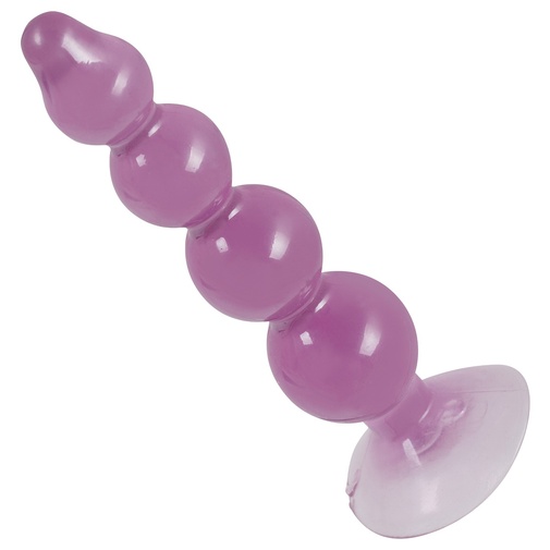 Růžový unisex anální kolík s členitým povrchem pro lepší a intenzivnější penetraci - Anal Beads.