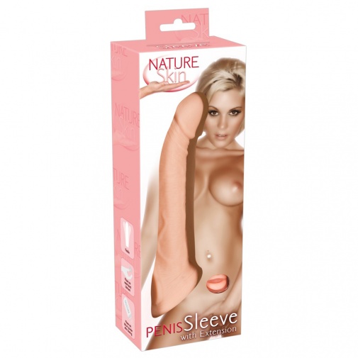 Balení ultra jemného realistického pružného návleku na penis - Nature Skin Penis Sleeve.