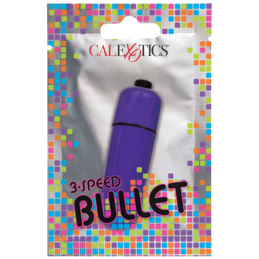 CalExotics 3-speed Bullet mini vibrační vajíčko v tmavě fialové barvě.
