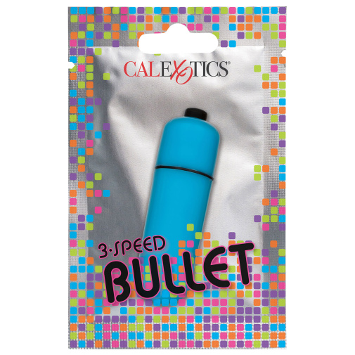 CalExotics 3-speed Bullet mini vibrační vajíčko v bledě modré barvě.