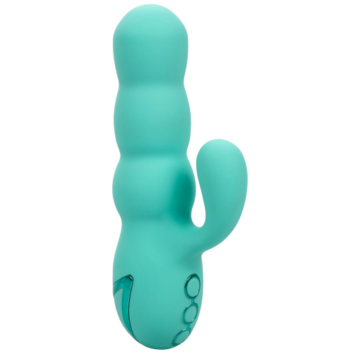 Del Mar Diva zelený dobíjecí vibrátor na klitoris s přirážením na bod G.