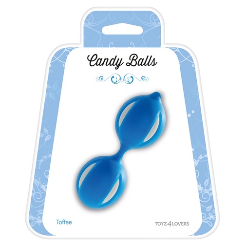 Modré venušiny kuličky Candy Balls s výstupky na povrchu pro lepší stimulaci.