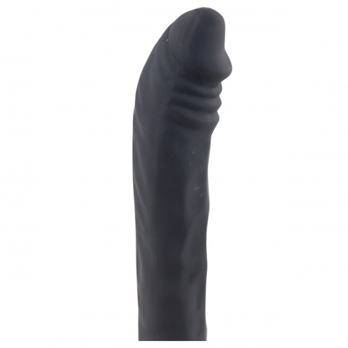 Zahnutá špička vibrátoru Noir je vhodná k vaginální i anální stimulaci nebo dokonce na dráždění mužské prostaty.