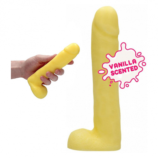 Žluté mýdlo ve tvaru penisu s příjemnou vanilkovou vůní Dicky Soap with Balls.