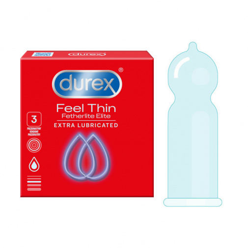 Durex Feel Thin Extra lubrikované kondomy 3 ks