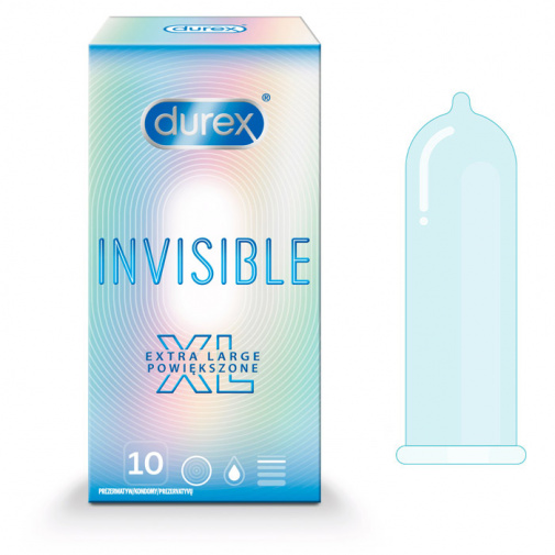 Durex Invisible XL extra tenké extra velké 10 ks