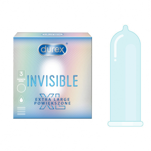 Durex Invisible XL extra tenké extra velké 3 ks