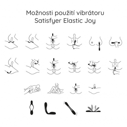 Možnosti použití vibrátoru Satisfyer Elastic Joy.