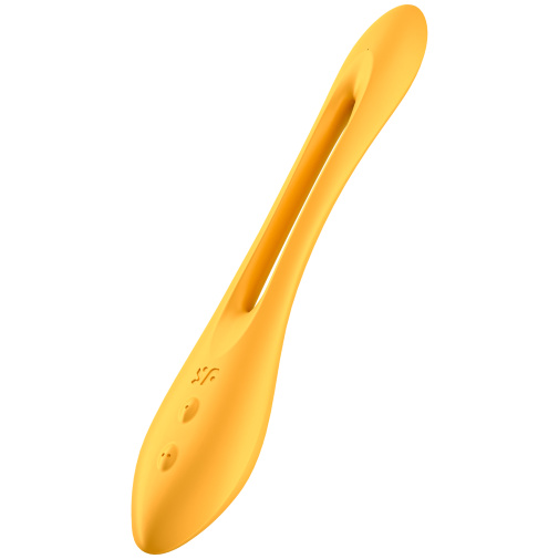Satisfyer Elastic Joy - multifunkční vibrátor ve žluté barvě.