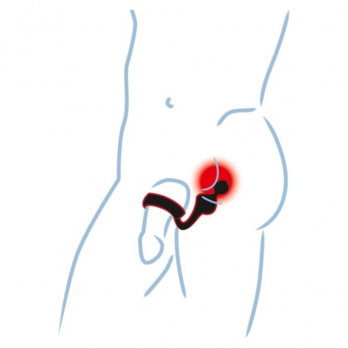Pružný anální kolík na prostatu s kroužkem na penis The A Fun.