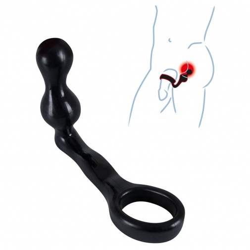 The A Fun anální kolík na prostatu s kroužkem na penis