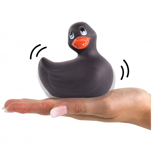Vodotěsná masážní vibrační kachnička do vany v černé barvě.