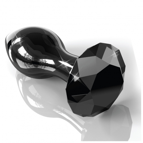 Icicles No. 78 černý skleněný kolík diamant