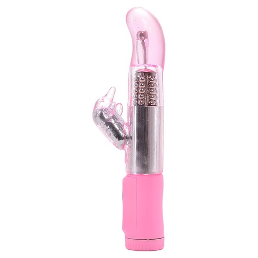 Luxusní vibrátor Magic Tales Sweet Pink Dolphin pro dokonalé dráždění vaginy a klitorisu současně ve tvaru delfína v růžové barvě.