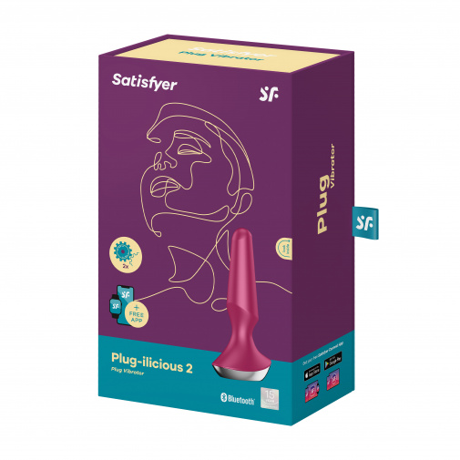 Designové balení vodotěsného análního vibrátoru Satisfyer Plug Ilicious 2 je vhodné i jako erotický dárek.