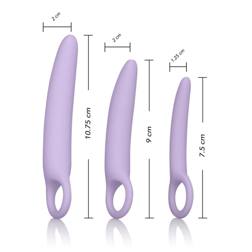 Set 3 silikonových dilatátorů Alena v různých velikostech pro ženy trpící vaginismem. 