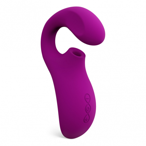 Bezdotykový duální stimulátor na bod g a klitoris v krásné fuchsiové barvě - Lelo Enigma.