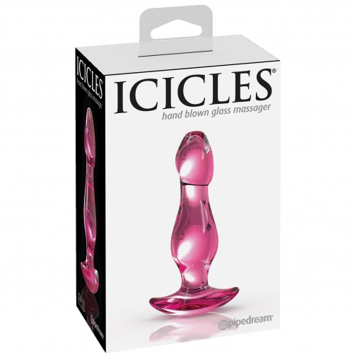 Balení luxusního růžového análního kolíku Icicles No. 73.