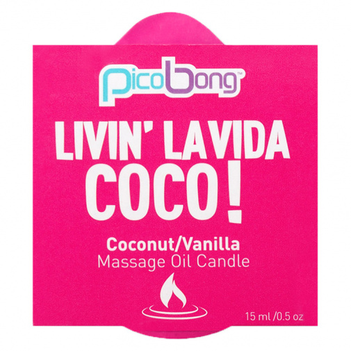 Masážní svíčka pro páry s vůní kokos a vanilka PicoBong Livin Lavida Coco!
